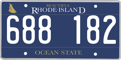 RI license plate 688182