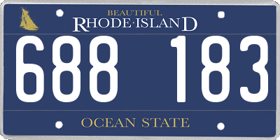 RI license plate 688183