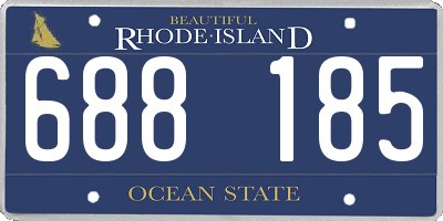 RI license plate 688185