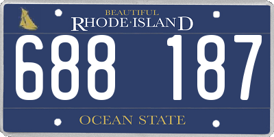 RI license plate 688187