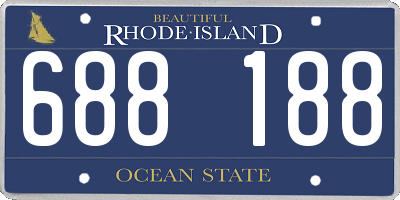 RI license plate 688188