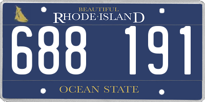 RI license plate 688191
