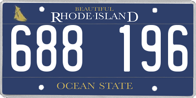 RI license plate 688196