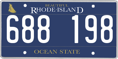 RI license plate 688198
