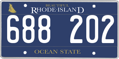 RI license plate 688202