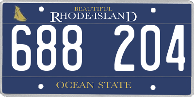 RI license plate 688204