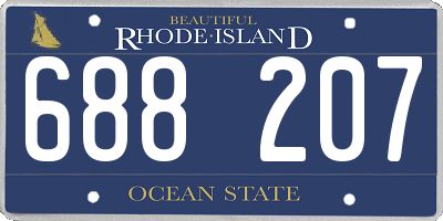 RI license plate 688207