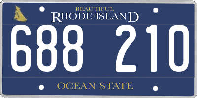 RI license plate 688210