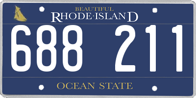 RI license plate 688211