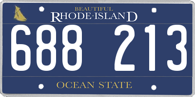 RI license plate 688213