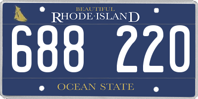 RI license plate 688220