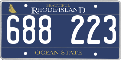 RI license plate 688223