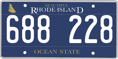 RI license plate 688228