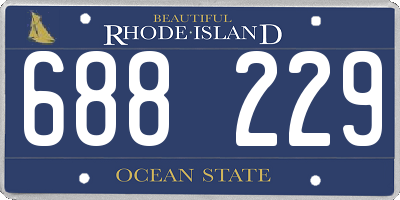 RI license plate 688229