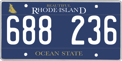 RI license plate 688236