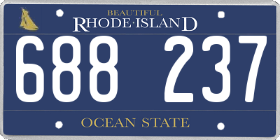 RI license plate 688237