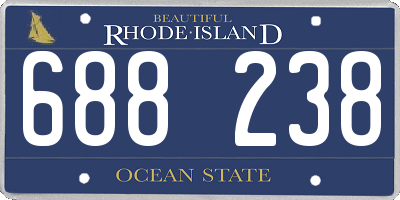 RI license plate 688238