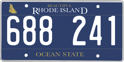 RI license plate 688241
