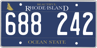RI license plate 688242
