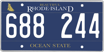RI license plate 688244
