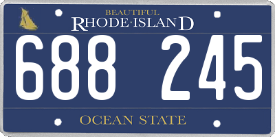 RI license plate 688245