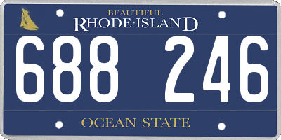 RI license plate 688246
