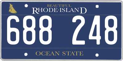 RI license plate 688248