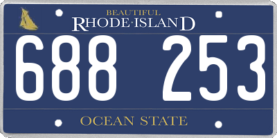 RI license plate 688253