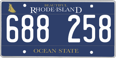 RI license plate 688258