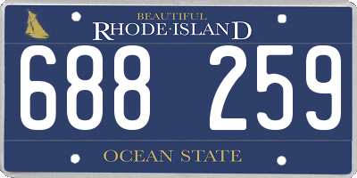 RI license plate 688259