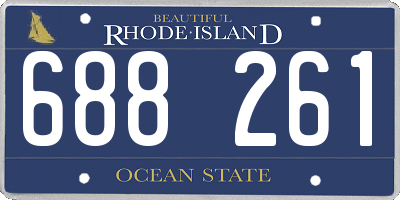 RI license plate 688261