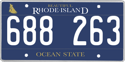 RI license plate 688263