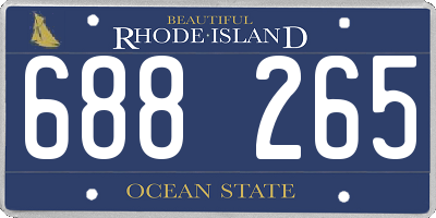 RI license plate 688265