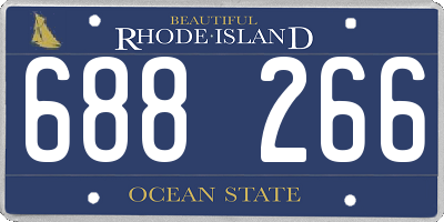 RI license plate 688266
