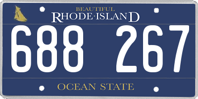 RI license plate 688267