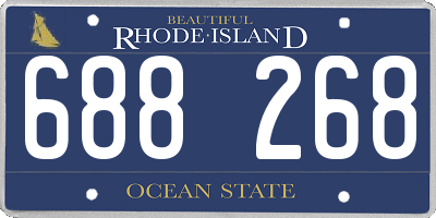 RI license plate 688268