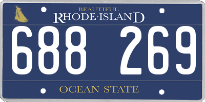 RI license plate 688269