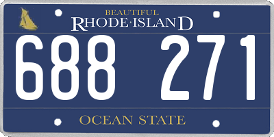 RI license plate 688271
