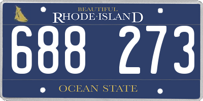 RI license plate 688273