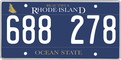 RI license plate 688278
