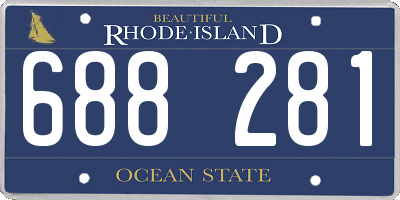 RI license plate 688281