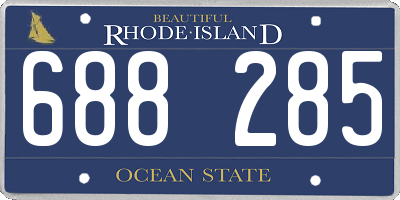 RI license plate 688285