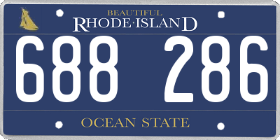 RI license plate 688286