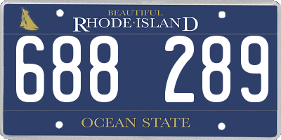 RI license plate 688289