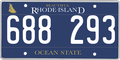 RI license plate 688293