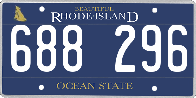 RI license plate 688296