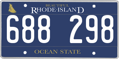 RI license plate 688298