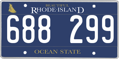 RI license plate 688299
