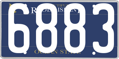 RI license plate 6883