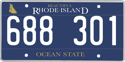 RI license plate 688301